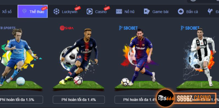 Sảnh cược thể thao trực tuyến tại S666 Sảnh cược thể thao trực tuyến tại S666